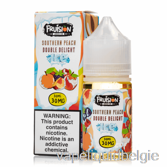 Vape Vloeistof Ijskoude Zuidelijke Perzik Dubbel Genot - Fruisionzouten - 30ml 30mg